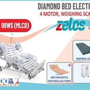 DIAMOND BED ELECTRIC 4 MOTOR WEIGHING SCALE + MATRAS LATEX + BEDSIDE CABINET+MATRAS ANTIDECUBITUS
