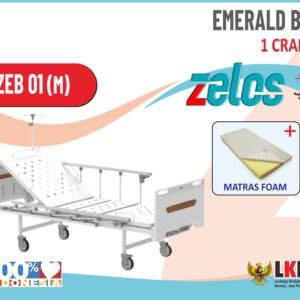 ZELOS EMERALD BED 1 CRANK  +MATRAS FOAM