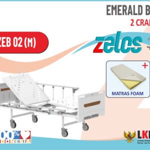 ZELOS EMERALD BED 2 CRANK  + MATRAS FOAM