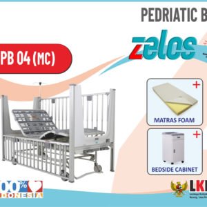 ZELOS PEDRIATIC BED +MATRAS FOAM + BEDSIDE CABINET