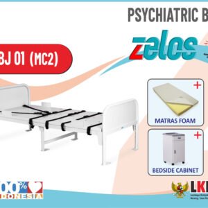 ZELOS  PSYCHIATRIC BED + MATRAS FOAM + BEDSIDE CABINET (ZBC02)