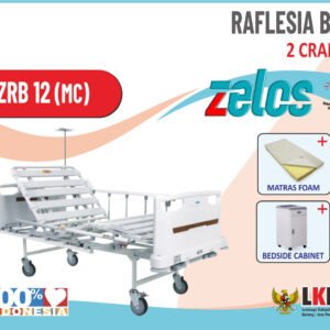 ZELOS RAFLESIA BED 2 CRANK + MATRAS FOAM + BEDSIDE CABINET