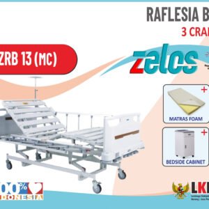 ZELOS RAFLESIA BED 3 CRANK + MATRAS FOAM + BEDSIDE CABINET