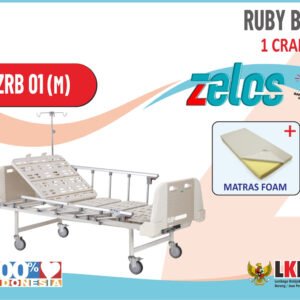 ZELOS RUBY BED 1 CRANK+MATRAS FOAM