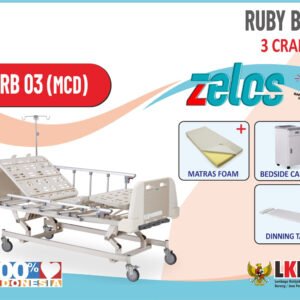 ZELOS RUBY BED 3 CRANK  + MATRAS FOAM  +BEDSIDE CABINET  + DINNING TABLE