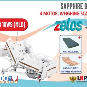 ZELOS SAPPHIRE BED 4 MOTOR WEIGHING SCALE  +MATRAS LATEX +MATRAS ANTIDECUBITUS