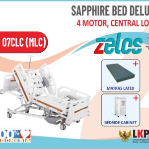 ZELOS SAPPHIRE BED DELUXE 4 MOTOR CENTRAL LOCK + MATRAS LATEX + BEDSIDE CABINET