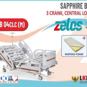 ZELOS SAPPHIRE BED 3 CRANK CLC+MATRAS FOAM