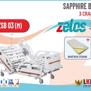 ZELOS SAPPHIRE BED 3 CRANK +MATRAS FOAM