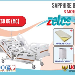 ZELOS SAPPHRE BED 3 MOTOR +MATRAS FOAM+BEDSIDE CABINET